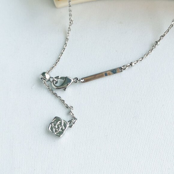 Kendra Scott Genevieve Silver White Crystal Satellite Necklace - Picture 4 of 4